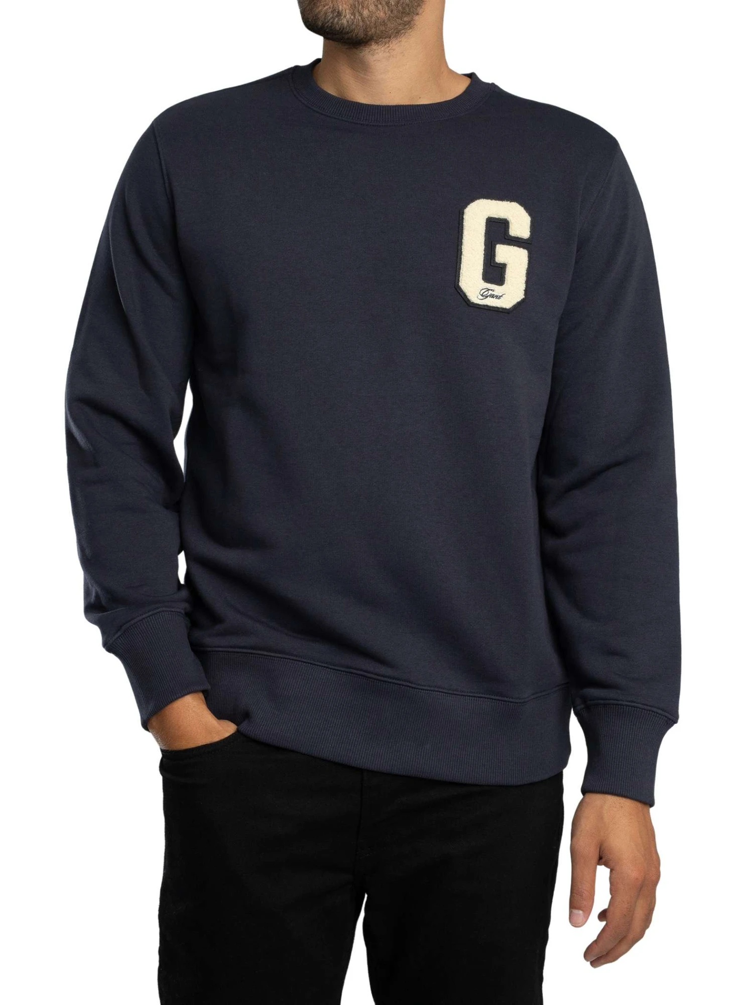 GANT Badge Sweatshirt - Evening Blue GANT Badge Sweatshirt - Evening Blue -Standout Store 57188b