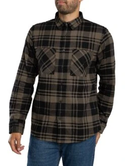 HUGO Egrin Check Shirt - Medium Grey