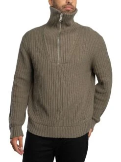 HUGO Srigg Cable Knit - Medium Grey