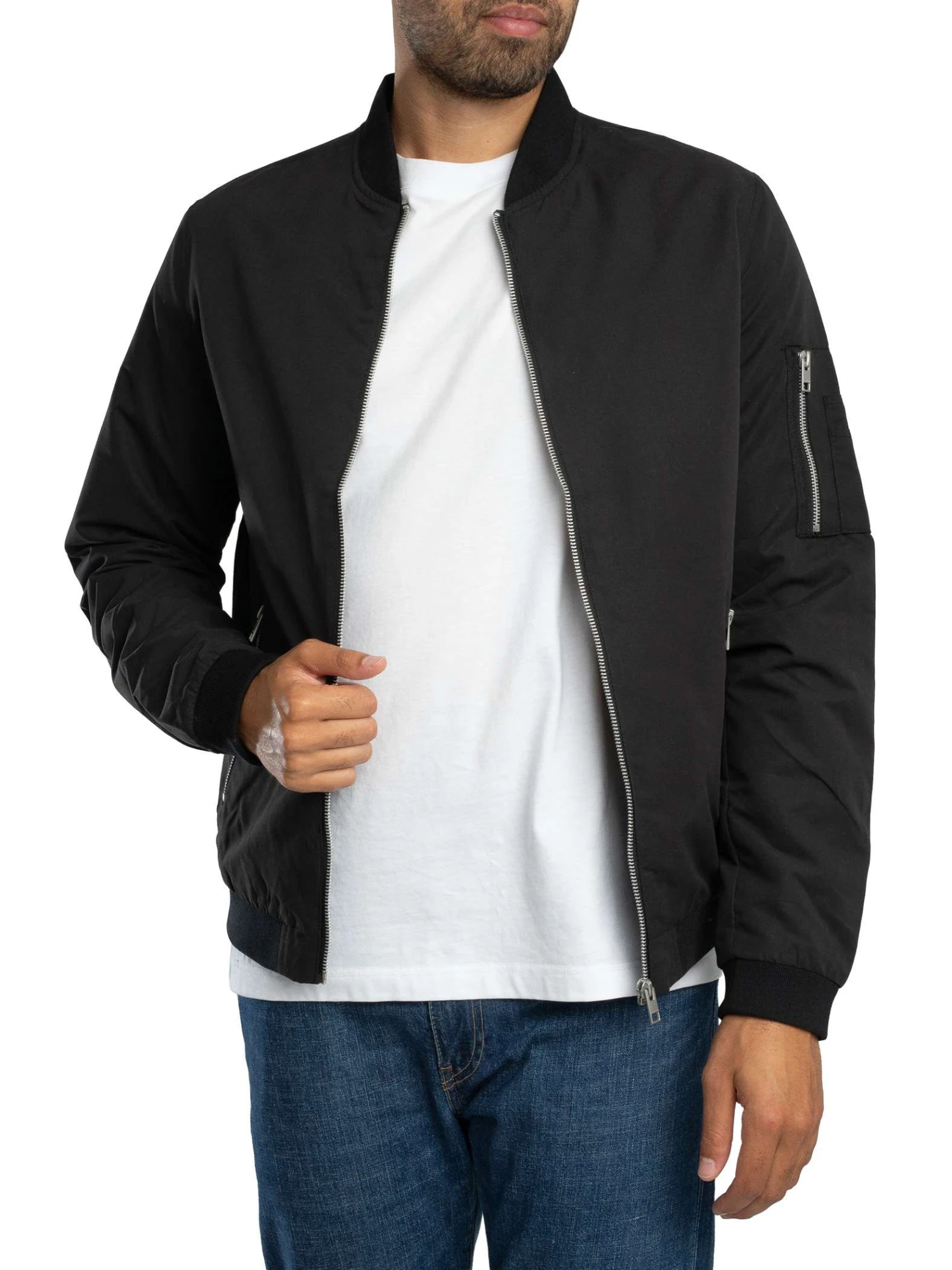 Jack & Jones Rush Bomber Jacket - Black Jack & Jones Rush Bomber Jacket - Black -Standout Store 57218a