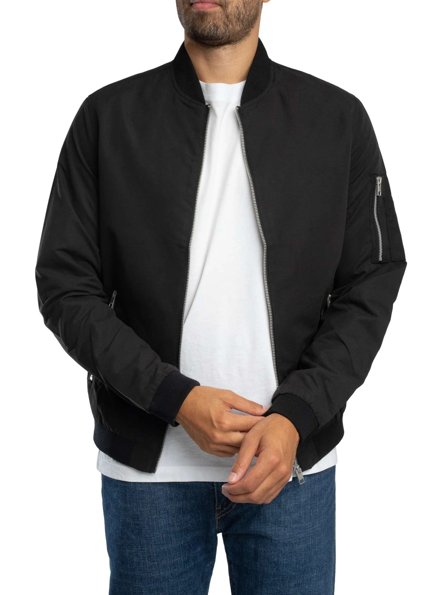 Jack & Jones Rush Bomber Jacket - Black Jack & Jones Rush Bomber Jacket - Black -Standout Store 57218b