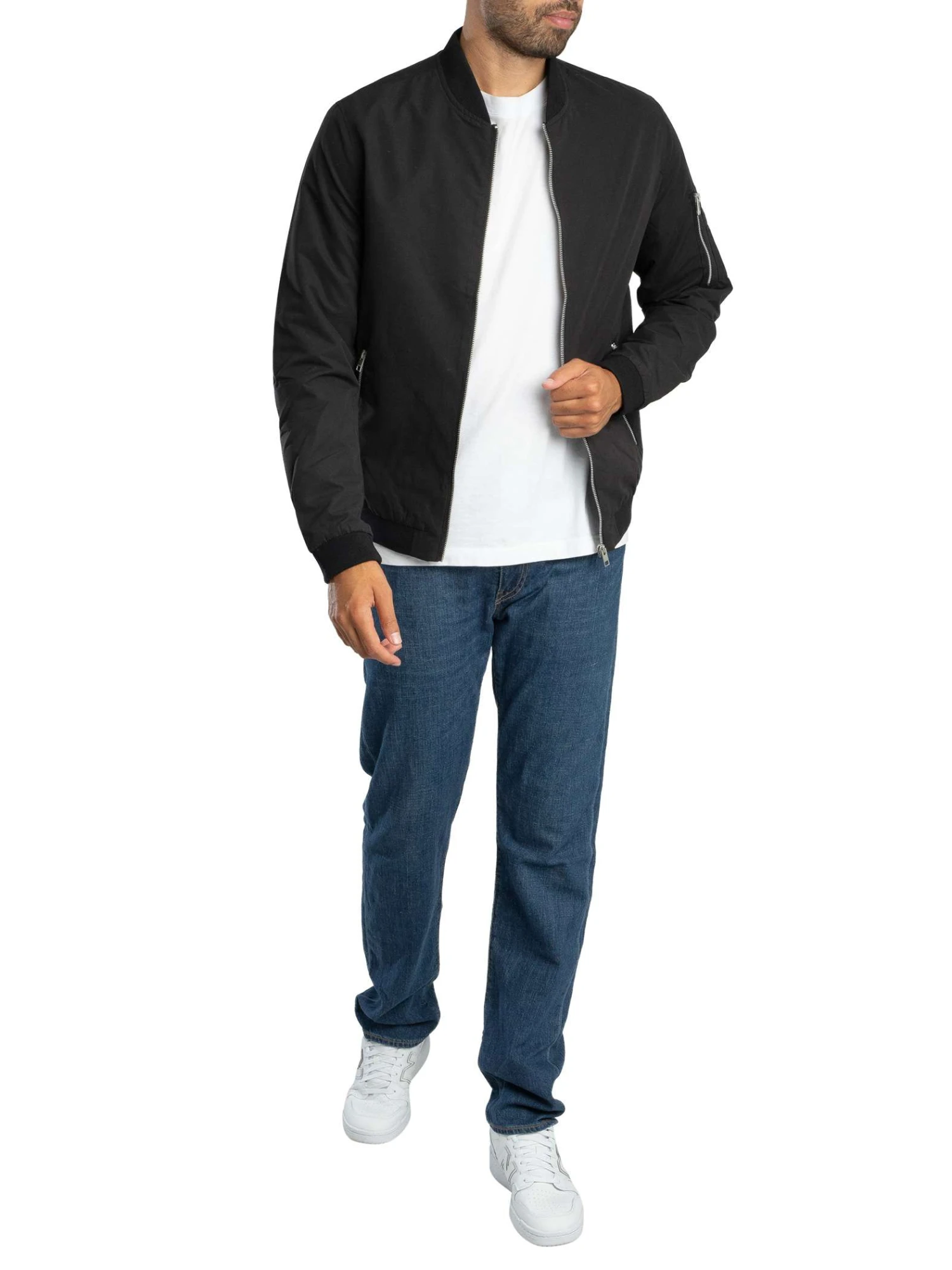 Jack & Jones Rush Bomber Jacket - Black Jack & Jones Rush Bomber Jacket - Black -Standout Store 57218h
