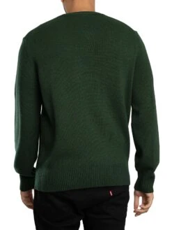 Lacoste Carded Wool Crew Knit - Sinople Green -Standout Store 57230c