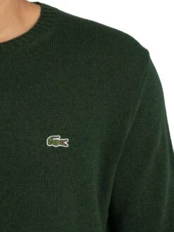 Lacoste Carded Wool Crew Knit - Sinople Green -Standout Store 57230d