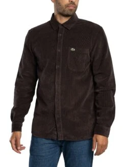 Lacoste Regular Fit Corduroy Shirt - Marron -Standout Store 57235c