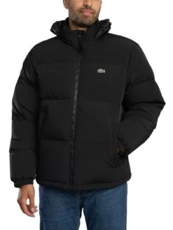 Lacoste Water Repellent Hooded Down Jacket - Black 10 Lacoste Water Repellent Hooded Down Jacket - Black -Standout Store 57239i