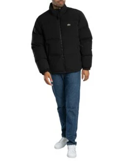 Lacoste Water Repellent Hooded Down Jacket - Black 11 Lacoste Water Repellent Hooded Down Jacket - Black -Standout Store 57239j