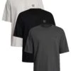 Lyle & Scott 3 Pack Lounge Relaxed T-Shirt - Light Grey/Grey/Black -Standout Store 57243a