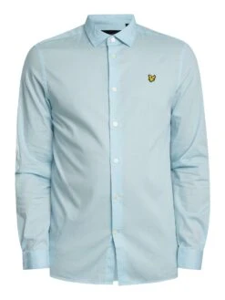 Lyle & Scott Slim Fit Poplin Shirt - Deck Blue -Standout Store 57262f