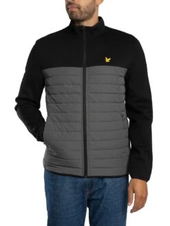 Lyle & Scott Sports Fleece Hybrid Jacket - Jet Black