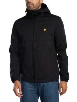 Lyle & Scott Sports Windbreaker Full Zip Jacket - Jet Black