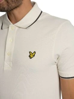 Lyle & Scott Tipped Polo Shirt - Chalk/Gunmetal 5 Lyle & Scott Tipped Polo Shirt - Chalk/Gunmetal -Standout Store 57271d