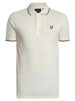 Lyle & Scott Tipped Polo Shirt - Chalk/Gunmetal 6 Lyle & Scott Tipped Polo Shirt - Chalk/Gunmetal -Standout Store 57271e