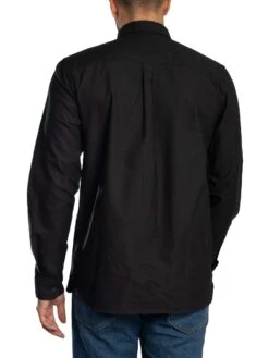 Lyle & Scott Tonal Eagle Plain Oxford Shirt - Jet Black -Standout Store 57273c