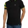 Trojan Flag Sleeve Pique Polo Shirt - Black -Standout Store 57294a