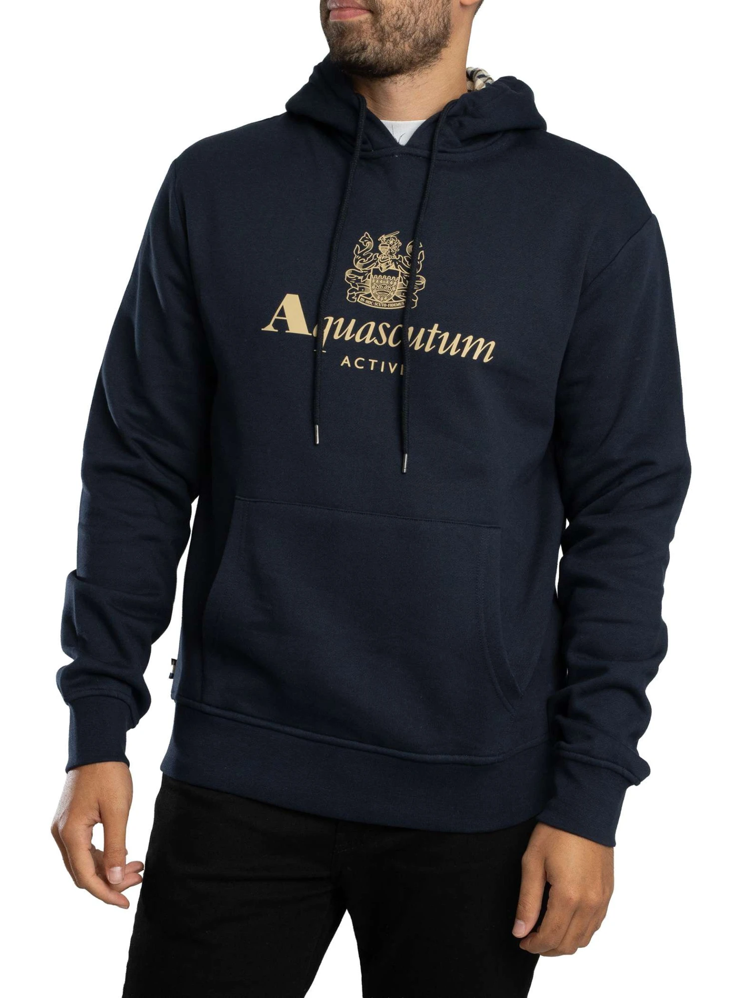 Aquascutum Icon Big Logo Pullover Hoodie - Navy Aquascutum Icon Big Logo Pullover Hoodie - Navy -Standout Store 57349a