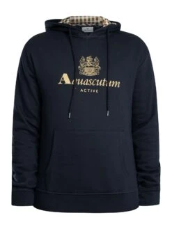 Aquascutum Icon Big Logo Pullover Hoodie - Navy 7 Aquascutum Icon Big Logo Pullover Hoodie - Navy -Standout Store 57349f
