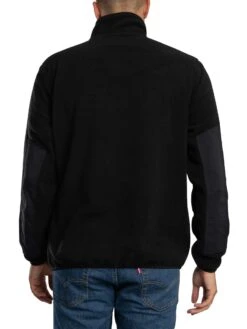 Deus Ex Machina Section Zip Neck Fleece - Black -Standout Store 57533c
