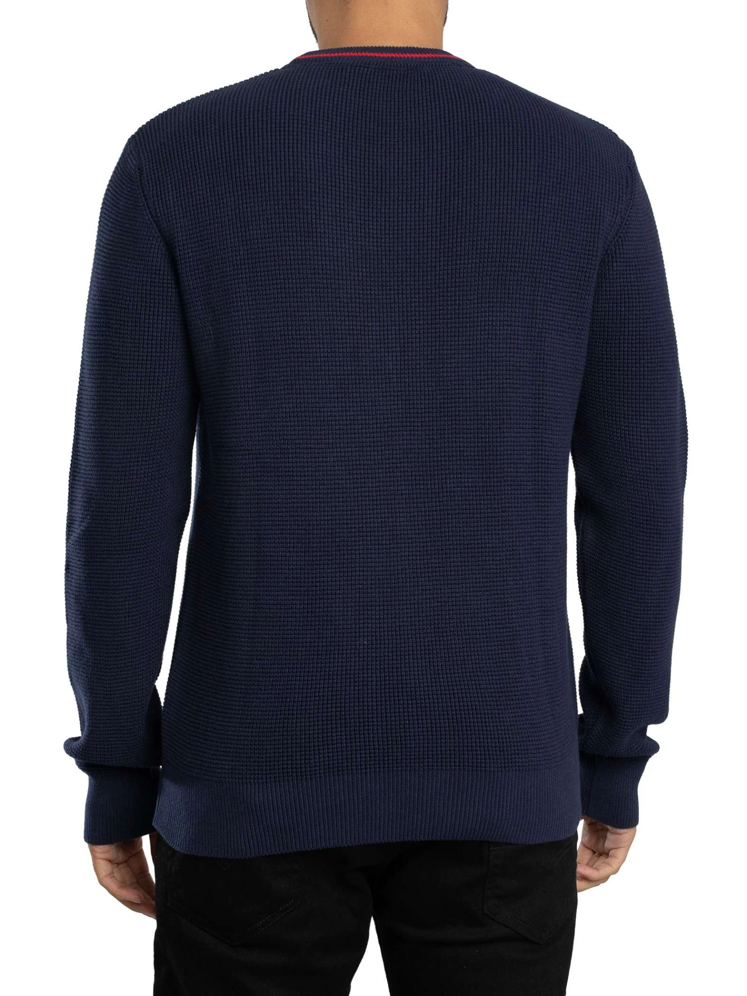 Fila Kallum Waffle Knitted Jumper - Navy/Gardenia/Red Fila Kallum Waffle Knitted Jumper - Navy/Gardenia/Red -Standout Store 57546c