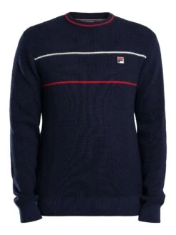 Fila Kallum Waffle Knitted Jumper - Navy/Gardenia/Red 6 Fila Kallum Waffle Knitted Jumper - Navy/Gardenia/Red -Standout Store 57546e