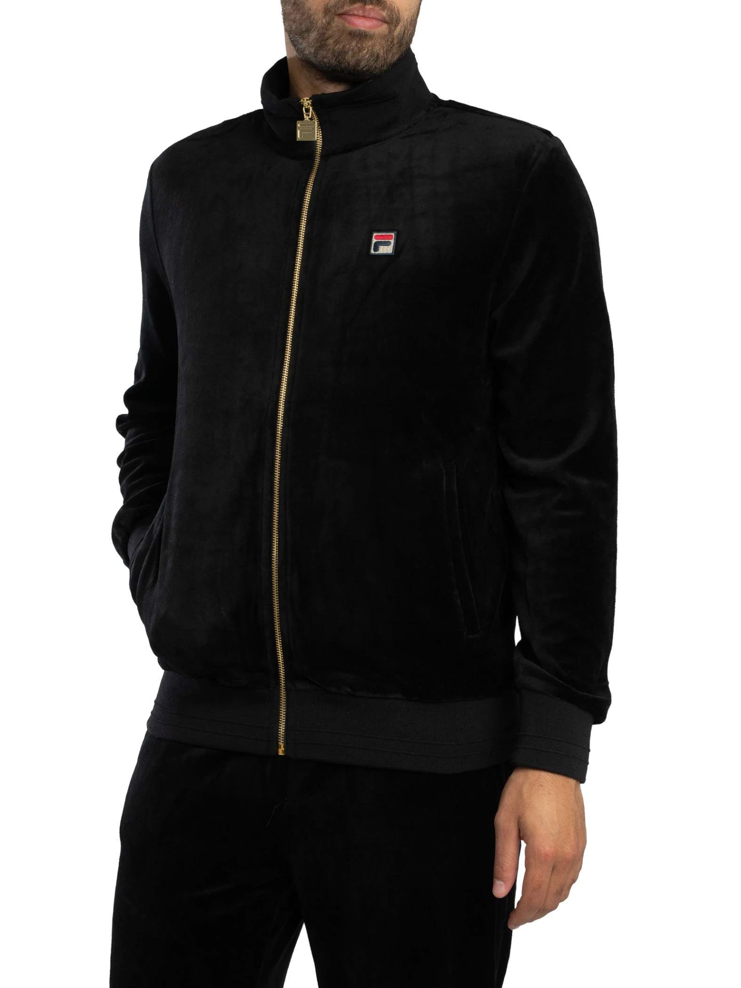 Fila Nero Velour Track Jacket - Black Fila Nero Velour Track Jacket - Black -Standout Store 57551b