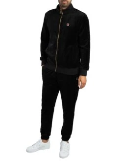 Fila Nero Velour Track Jacket - Black 6 Fila Nero Velour Track Jacket - Black -Standout Store 57551e
