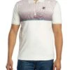 Fila Paco Zip Velour Polo Shirt - Gardenia/Fig/Milky Blue -Standout Store 57554a