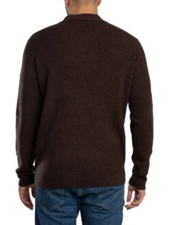 Lyle & Scott Lambswool Blend Rugby Relaxed Polo Shirt - Bottle Brown Marl 4 Lyle & Scott Lambswool Blend Rugby Relaxed Polo Shirt - Bottle Brown Marl -Standout Store 57585c