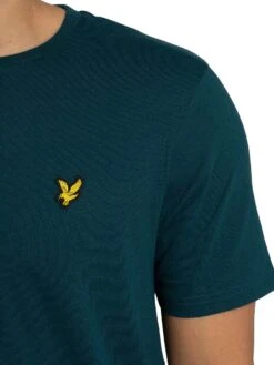 Lyle & Scott Logo Plain T-Shirt - Rich Teal 5 Lyle & Scott Logo Plain T-Shirt - Rich Teal -Standout Store 57587d